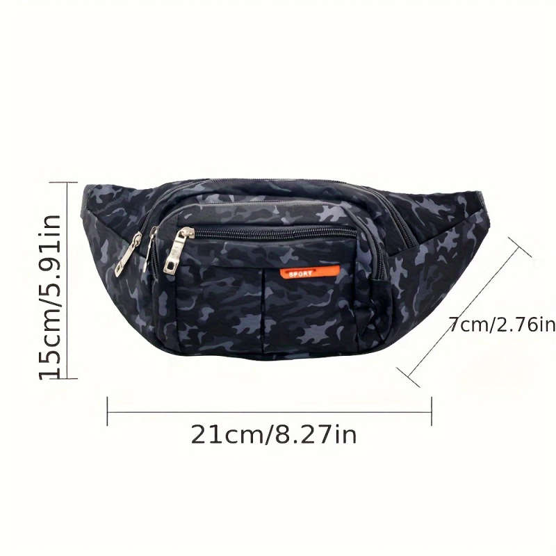 1pc Fanny Pack For Men Women Fashion Waterproof Waist Packs With Adjustable Belt Casual Bag Bum Bags