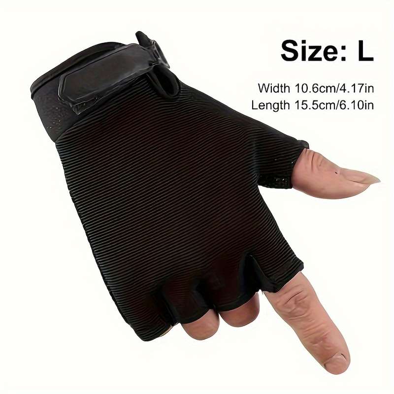 1 Pair Black Size XL Outdoor Sports Gloves