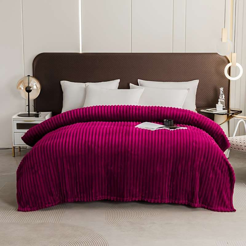 1ps Blanket Color Wine Red size 200x230cm