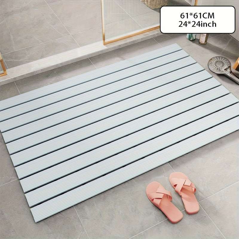 1Pc Grey 24.01x24.01inch 61x61cm Floor Mat