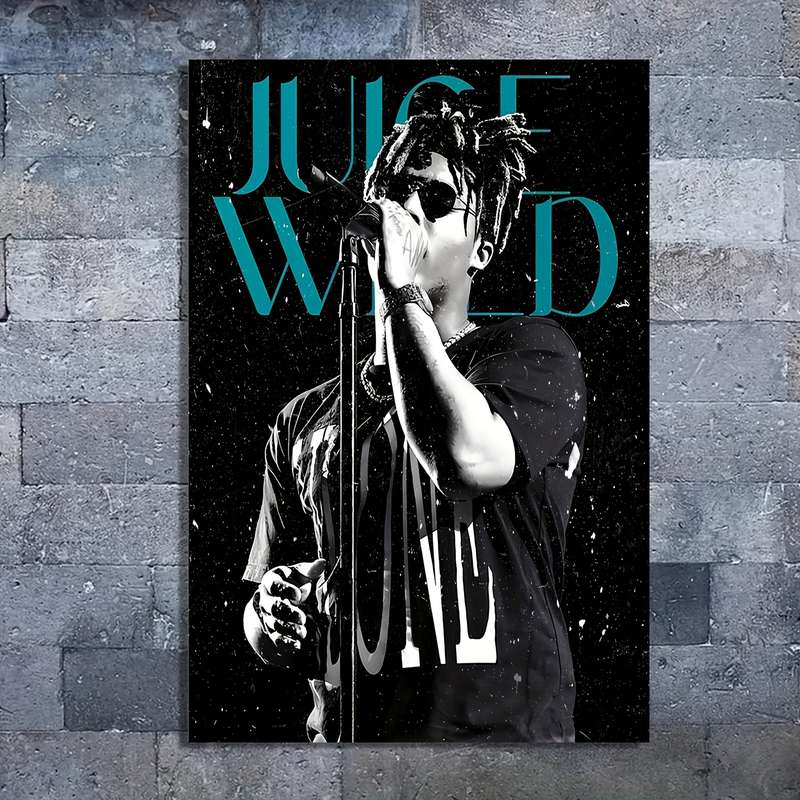 1pc 30.48x45.72 cm Frameless Canvas Poster Vintage JUICE WRILD Art Print by ARTistic DESIGN Bl