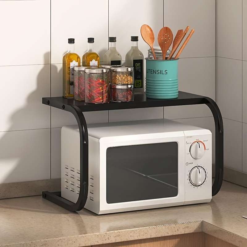 1pc Microwave oven storage rack kitchen multifunctional countertop oven rack household rice