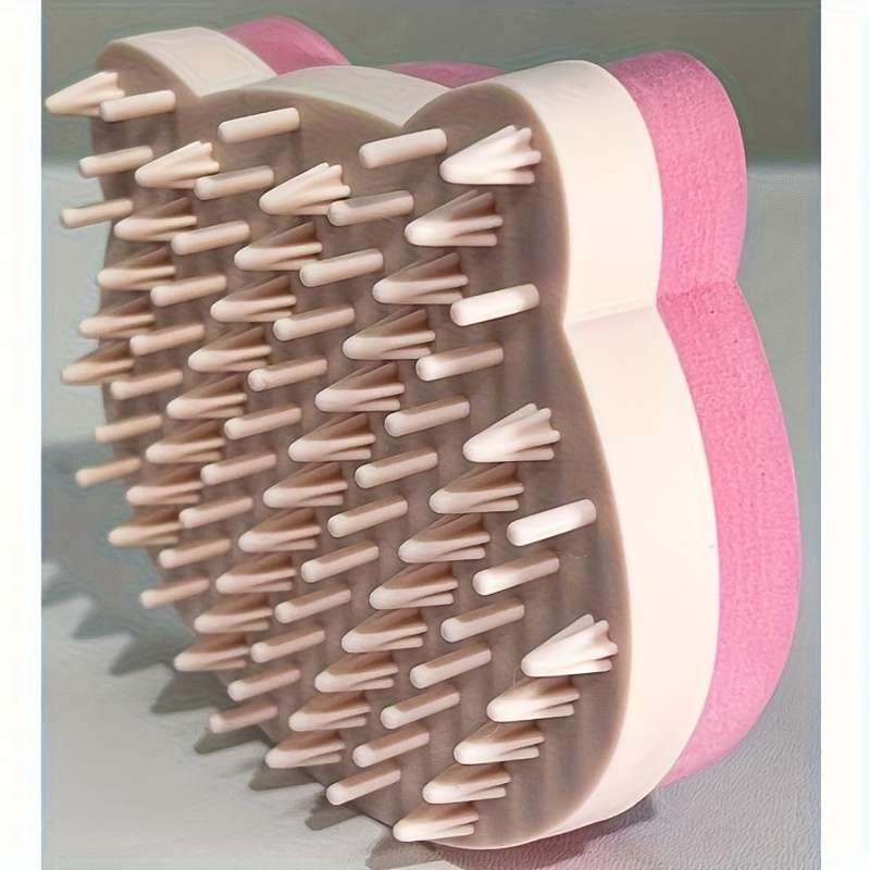 1pc Pink Silicone Hair Removal Comb Pet Comb