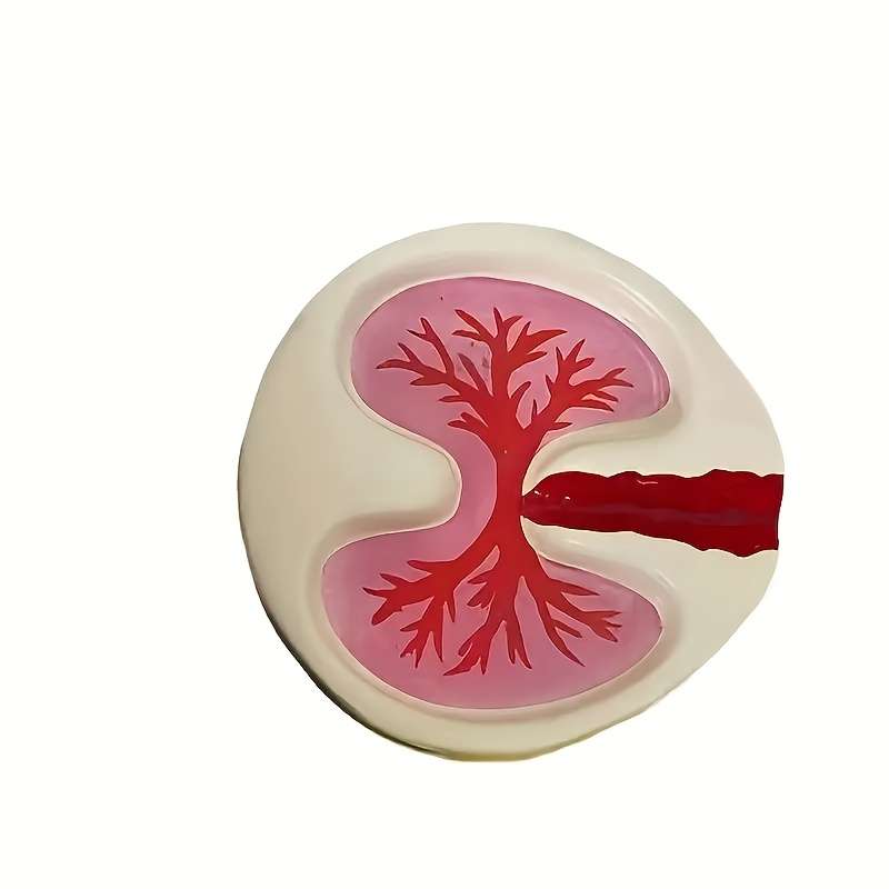 1pc Unique Pink Lung Resin Ashtray Contemporary Style Round Shape No Electricity Needed Perfec