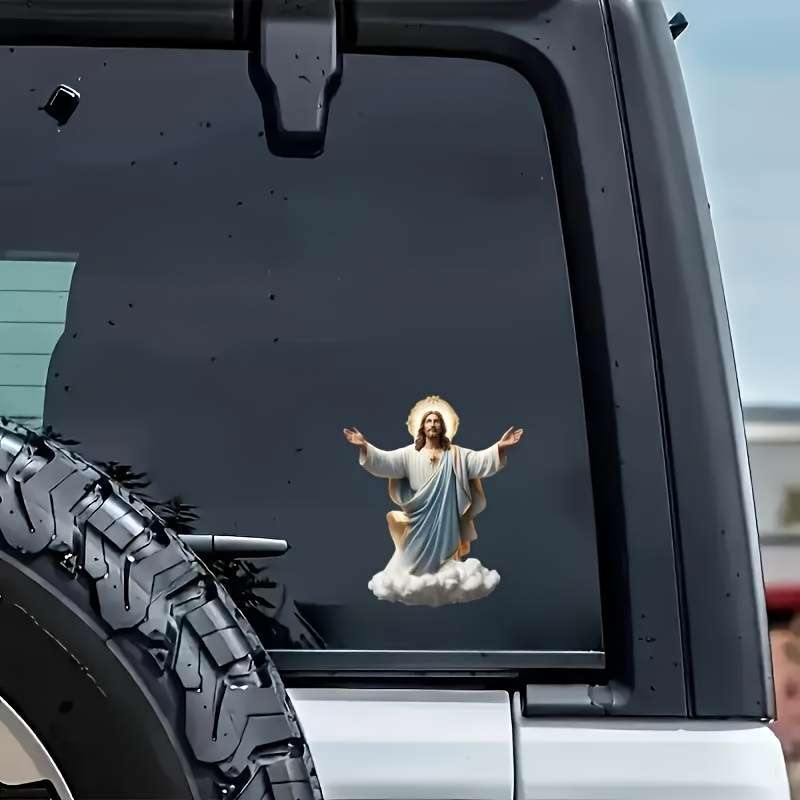 1pc CloudPriest   13cm  5.1inx16cm  6.3in Jesus Christian Themed Stickers