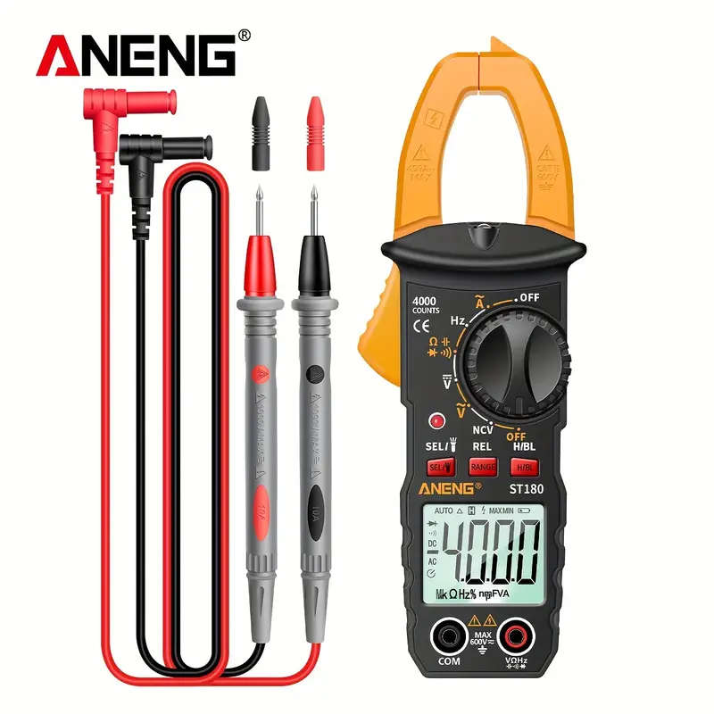 1pc ST180 4000 Counts Digital Clamp Multimeter High Precision AC DC Voltage Current Resistance