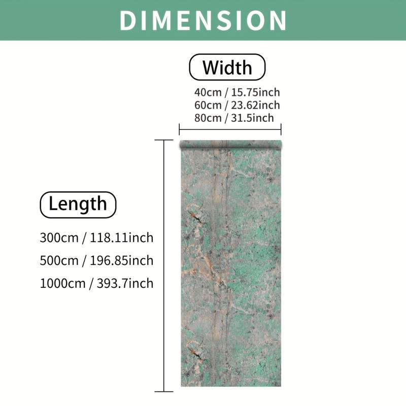 1PC Wall StickersGreen40X500cm 15.75X196.85in