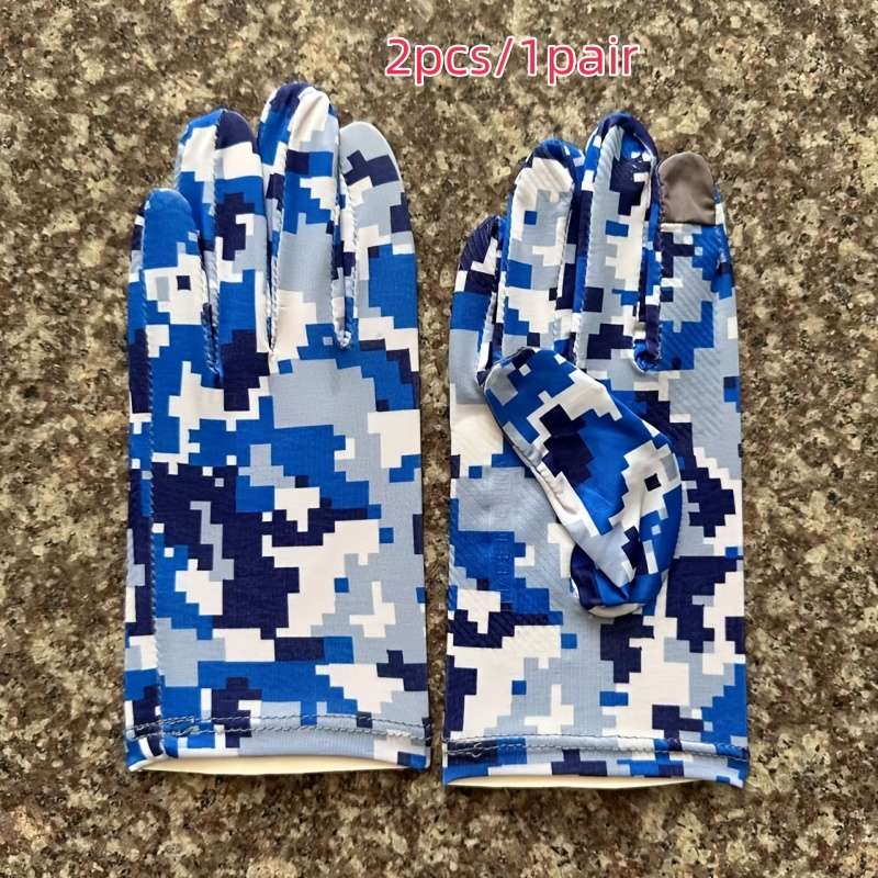 1 Pair Blue One Size Multi Purpose Work Gloves