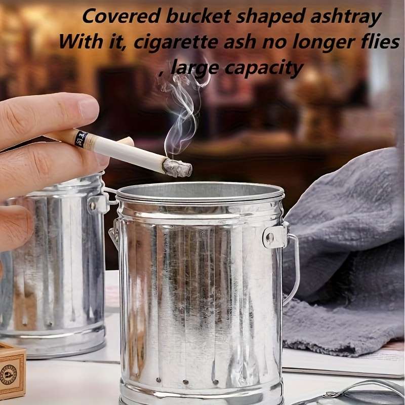 1pc Japanese bucket shaped ashtray anti drop and washable suitable for household use not easy to