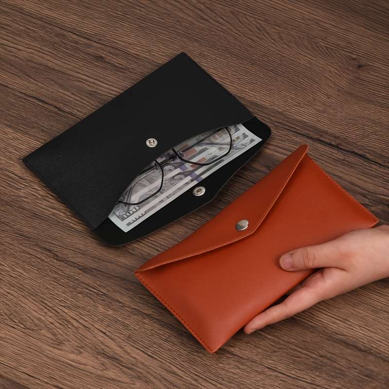 1pc A Wallet Made of Faux Leather with 1 Or 2 Buttons a Reusable Coin Envelope Wallet a Simple So