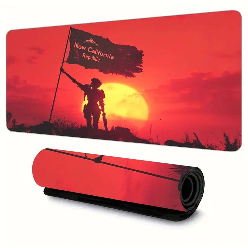 1pc 40x90cm Durable Gaming Mouse Pad with New California Republic Flag Design