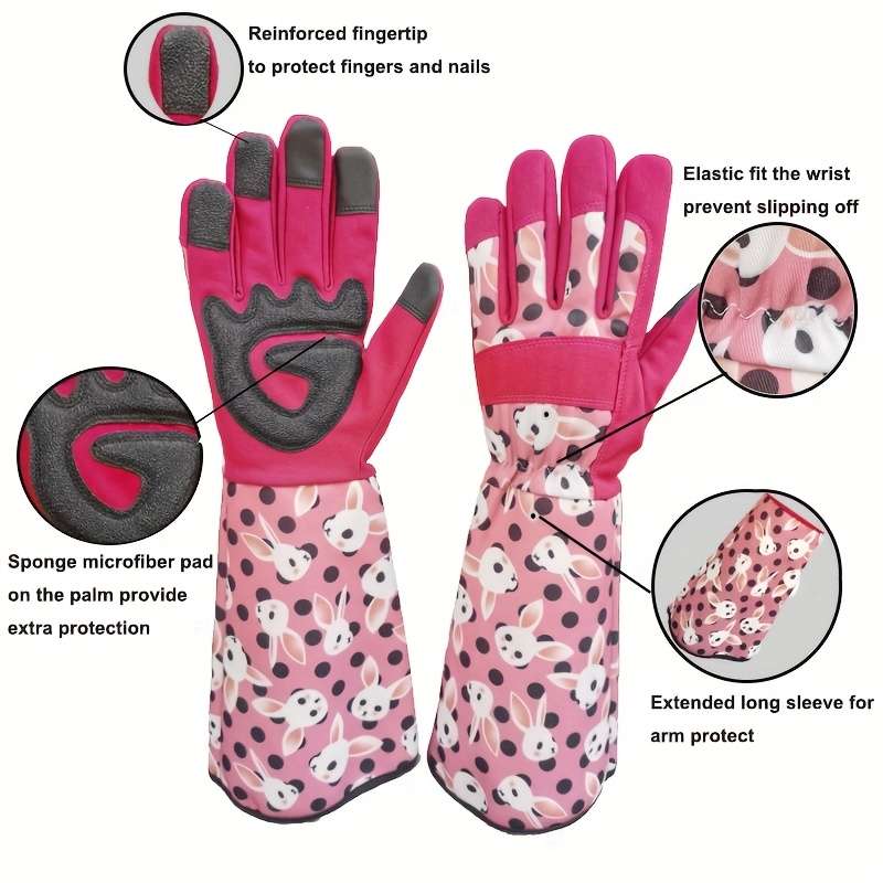 1 Pair Red Rabbit Size L Multi Purpose Work Gloves