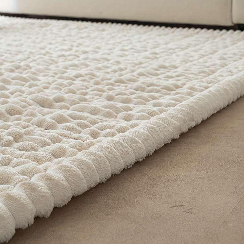 1Pc White 70x90cm 27.5x35.4inch Floor Mat