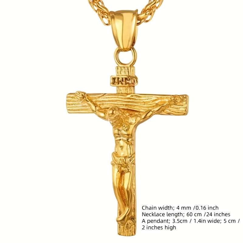 1 Piece Golden Jesus Theme Pendant
