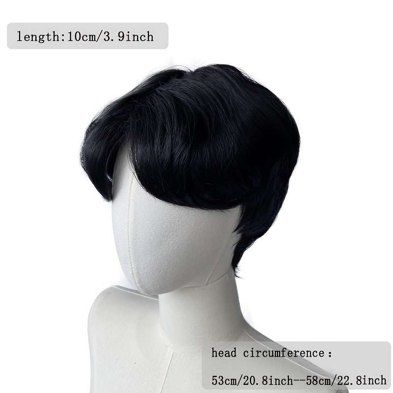 1Pc Black 10.16cm Fashion Design Wig