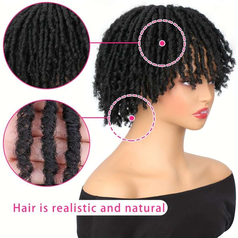 1Pc Dark Brown 15.24cm Fashion Design Wig