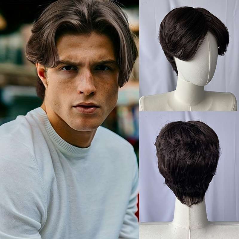1Pc Black 15.24cm Fashion Design Wig
