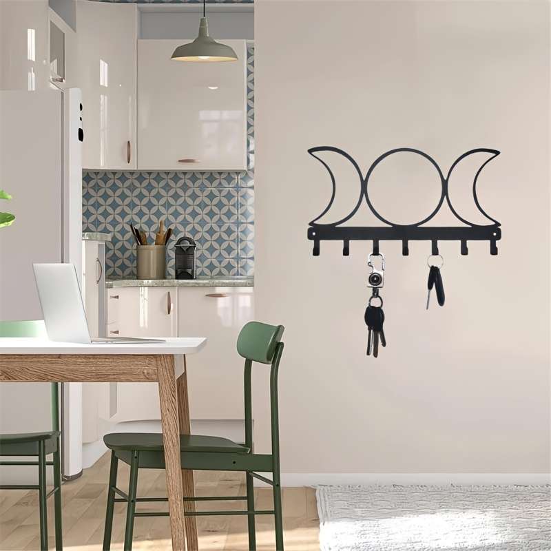 1pc Wall Decoration Hook Sun and Moon Metal Hook Art DecorationKey Hook HolderClothes and Hat