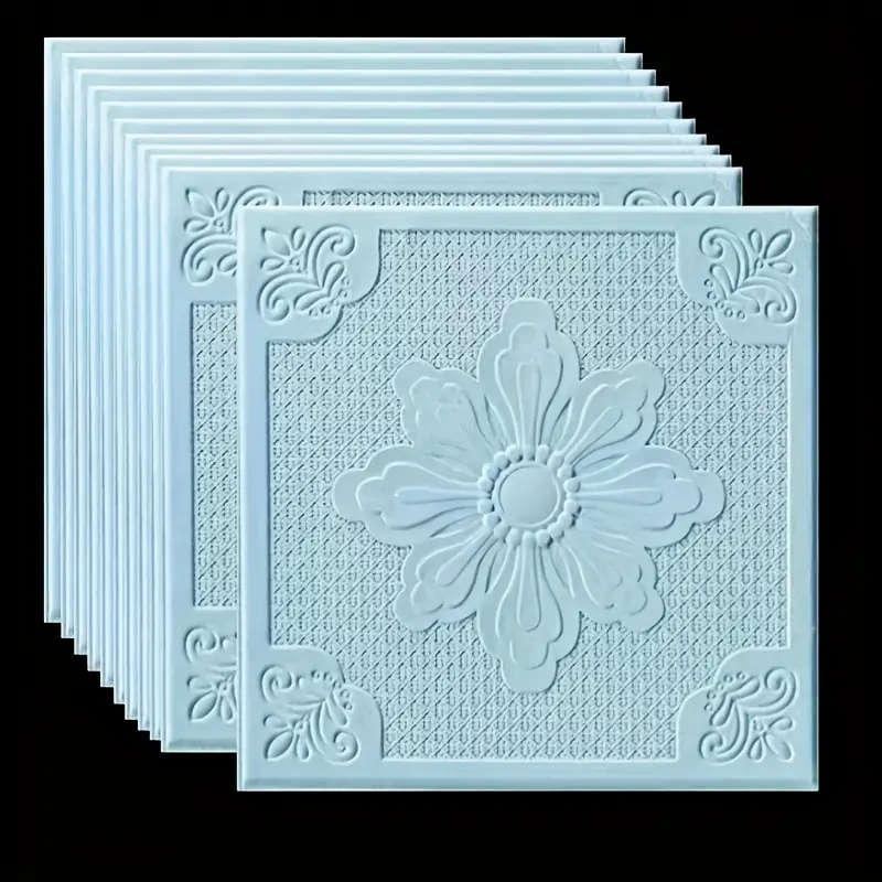 40pcs Elegant White 3D Floral and Geometric Pattern Wall Stickers