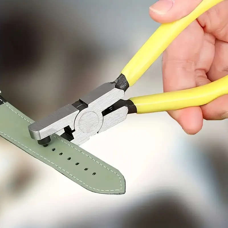 1pc Precision 2mm Multi-Function Punch Pliers for Watches Belts Shoelaces Sandals Durable Carbon Ste