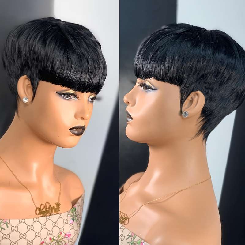 1Pc Black B 15.24cm Fashion Design Wig
