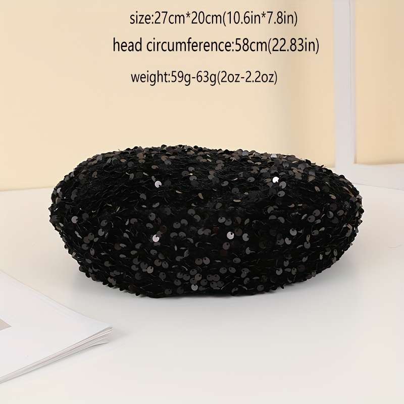 1pc Korean version of fashion canary glitter beret suitable for ladies stage performance outdoor co