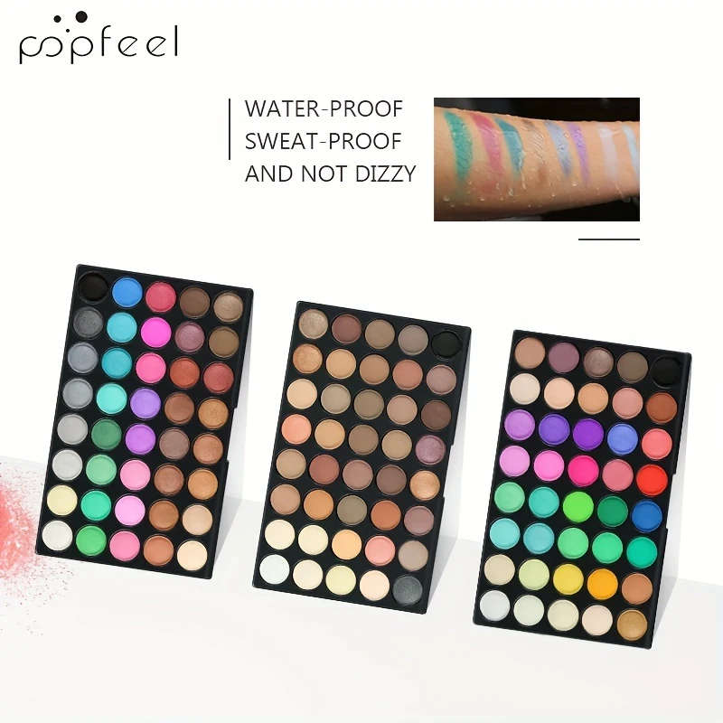 120-Color Eyeshadow Palette Matte Shimmer Finishes Black Tones for Halloween Christmas Makeup