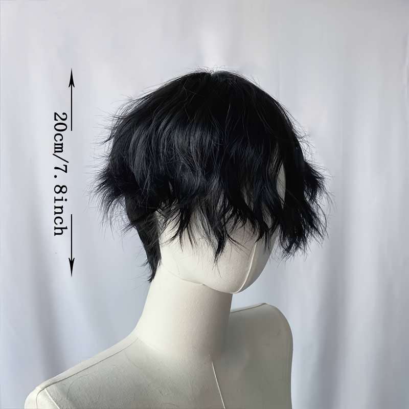 1Pc Black 20.32cm Fashion Design Wig