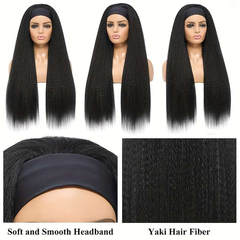 1Pc Black 76.2cm Fashion Design Wig