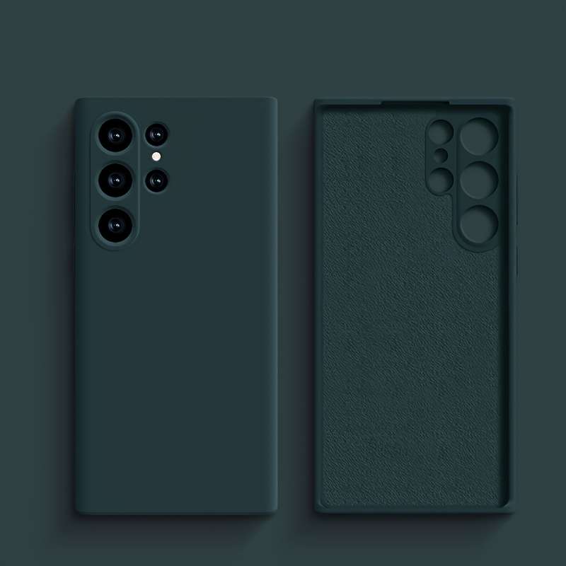 1pc Dark Green For Samsung Galaxy S25 Ultra Phone Cases