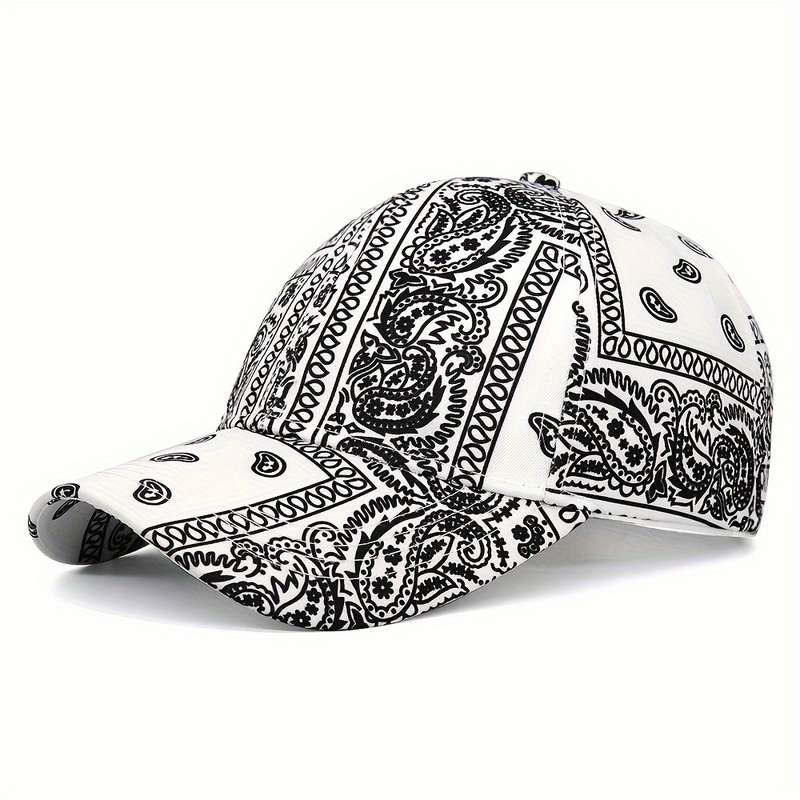 1pc Assorted Paisley Print Baseball Caps For Women Adjustable Sun Protection Sports Hats