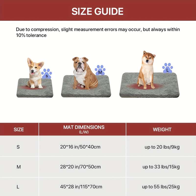1PC Pet Mat Dark Gray Size 70x50CM 28x20IN