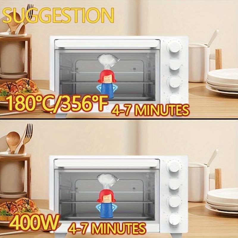 1pc "Angry Mama" Microwave Oven Steam Cleaner Easy-to-Use Kitchen Appliance Cleaning Tool
