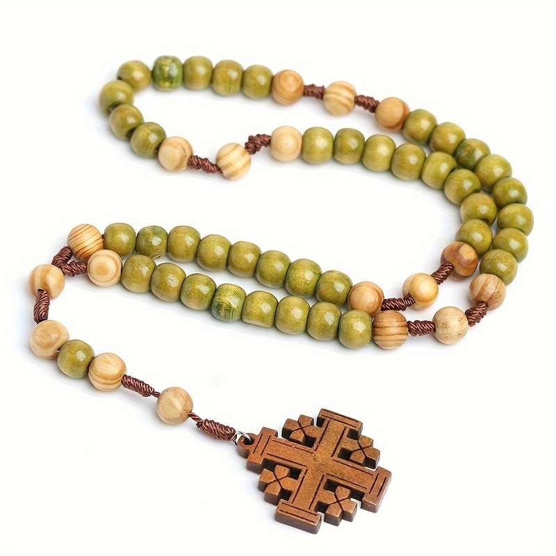 1 Piece Green Jesus Theme Pendant