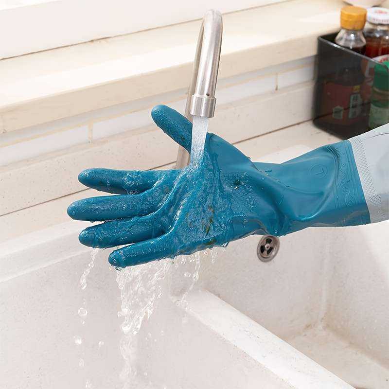 1 Pair Open Style Household Cleaning Gloves