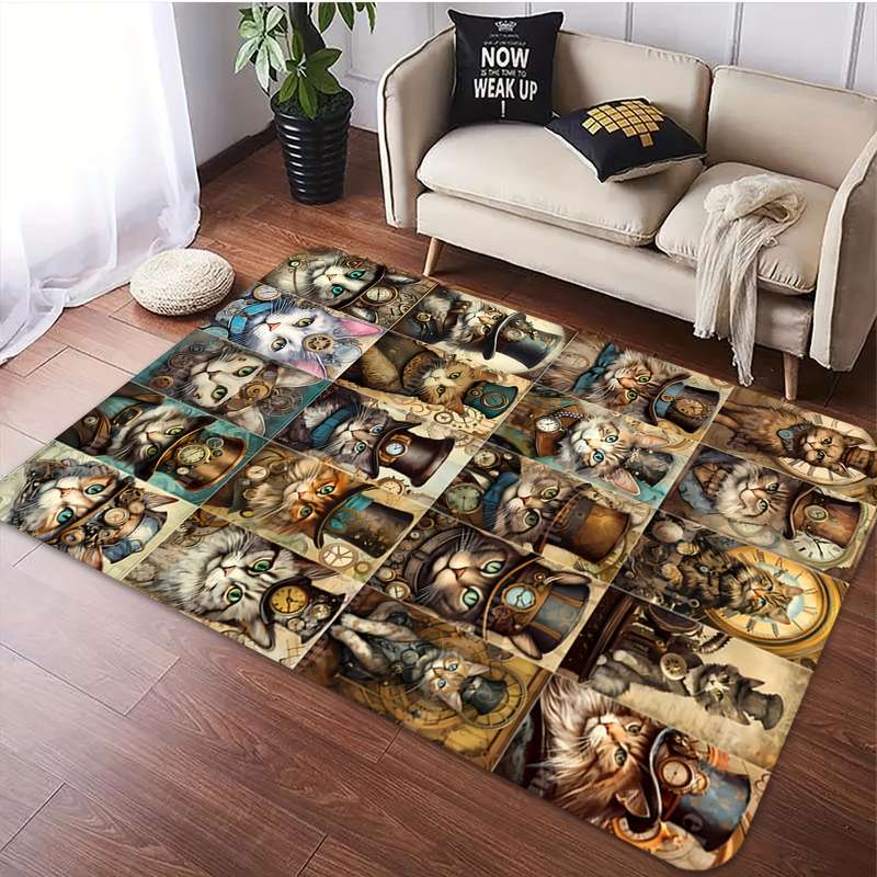 1Pc Cat 50cmx80cm 19.68x31.5inch Floor Mat