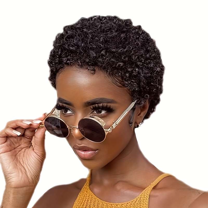 1Pc Black 20.32cm Fashion Design Wig