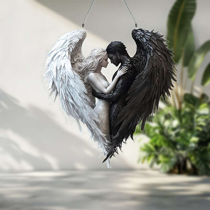 1pc 2D Flat   Classic Style  Romantic Angel Acrylic Decoration Sign Versatile Gift for Home