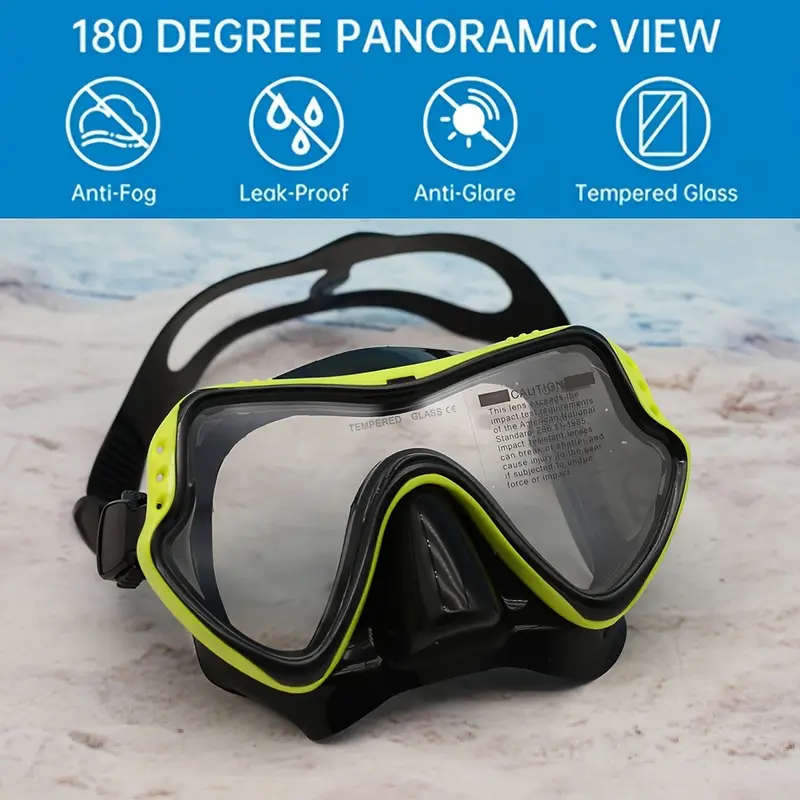 1pc Professional Snorkeling Dive Mask Set Anti-Fog Leak-Proof Dry Adult Snorkeling Goggles