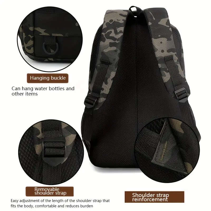1pc Sleek Urban Men's Versatile Backpack for Travel Camping Cycling Large Capacity Business Laptop