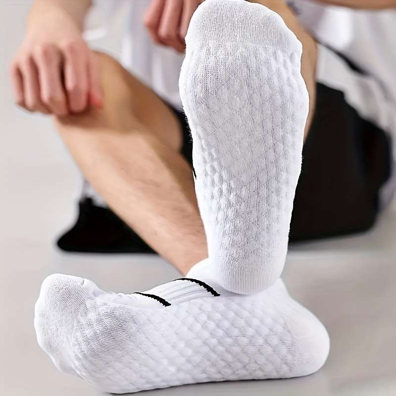 5 Pairs White One Size High Elastic Socks