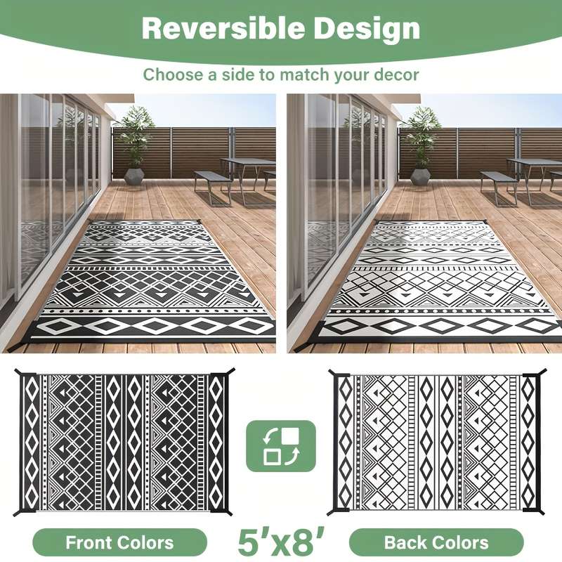 1Pc Black And White 182x274cm Floor Mat