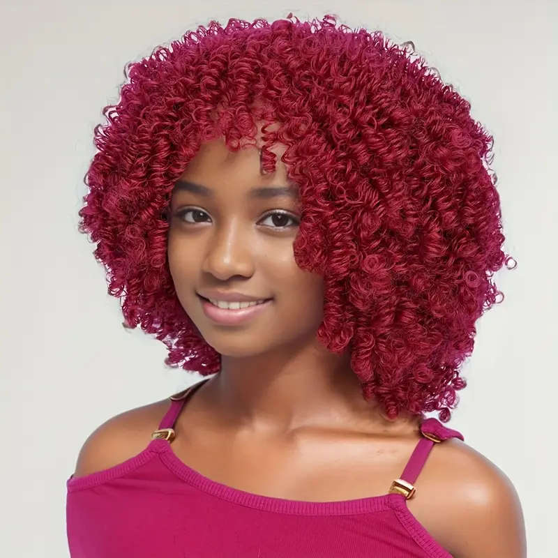 Women's Short Afro Curly Wig