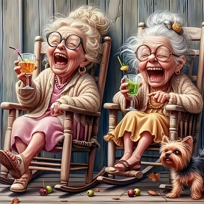 1000pcs Happy Grandma Paper Puzzle Large 19.7 x 19.7 DIY Home Decor Brain Challen