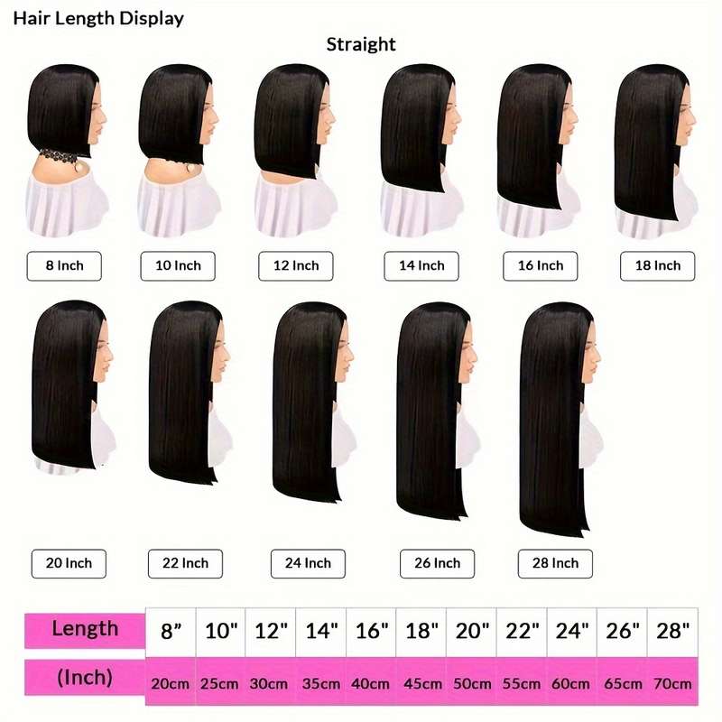 1Pc Black 60.96cm Fashion Design Wig