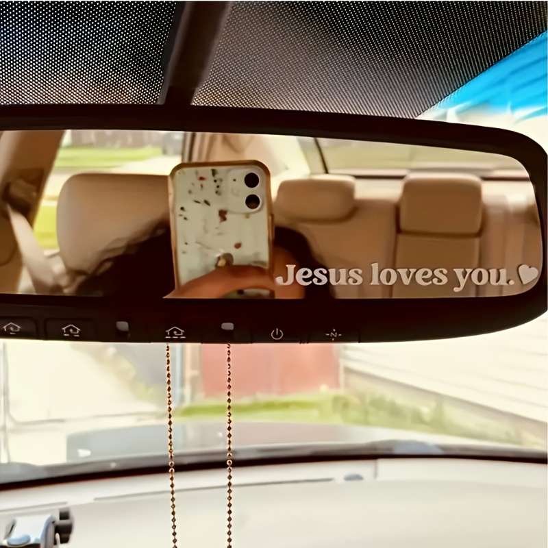 1pc White Jesus Christian Themed Stickers