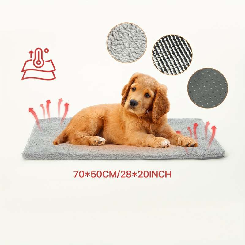 1PC Pet Mat Light Grey Size 70x50cm 28x20IN