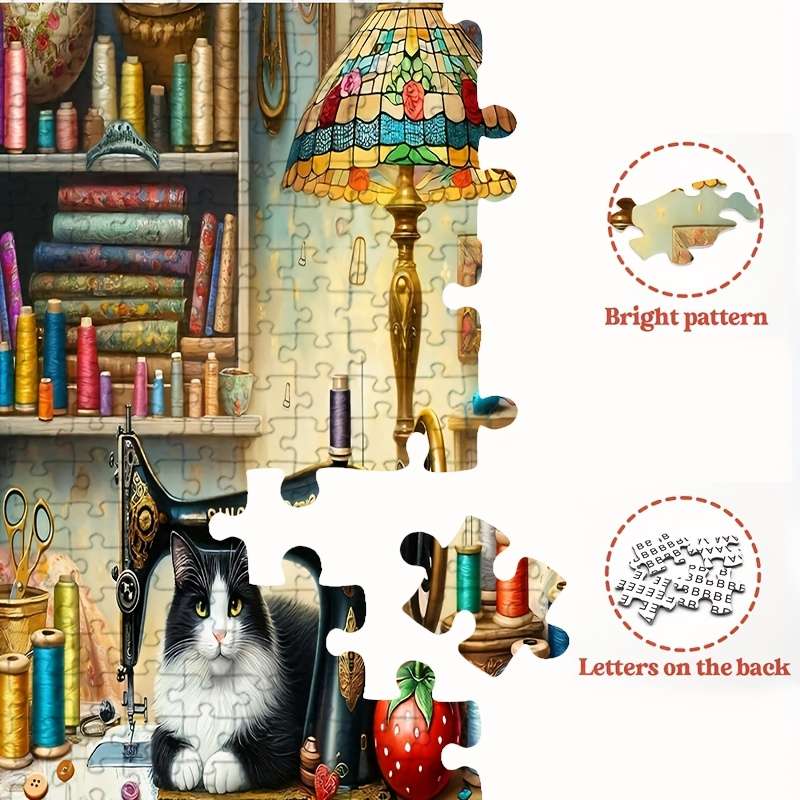 1000pcs Vintage Sewing Scene Jigsaw Puzzle for Adults High Difficulty Mini Puzzle 1
