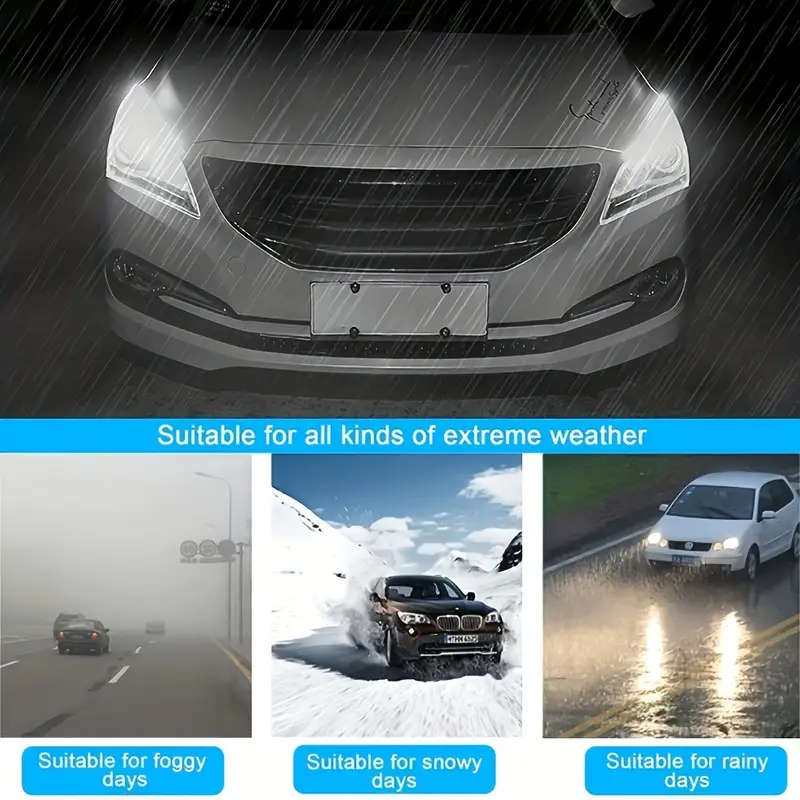 2pcs 60cm White Turn Yellow LED DRL Daytime Running Lights for Cars 12V