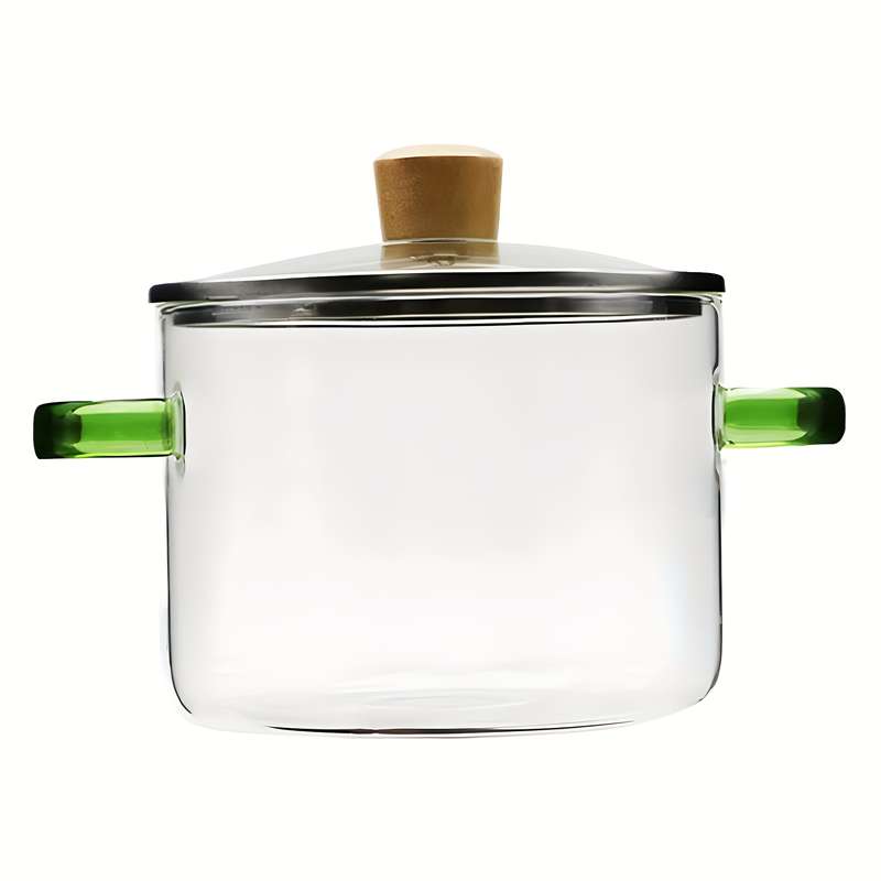1pc Heat Resistant 54oz Borosilicate Glass Cooker